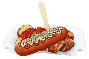 currywurst logo foodshop